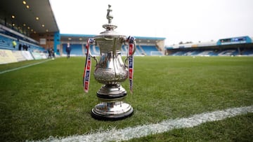 Soccer Football - FA Cup Third Round - Gillingham v Cardiff City - MEMS Priestfield Stadium, Gillingham, Britain - January 5, 2019  General view of the trophy on the pitch before the match  