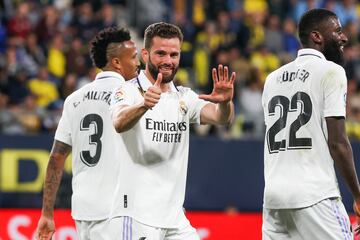 Nacho celebra su gol al Cádiz.