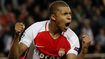 Kylian Mbapp&eacute; hizo uno de los goles del M&oacute;naco para eliminar al Manchester City de la Champions.