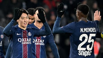 Kang in-Lee en un partido con el PSG.