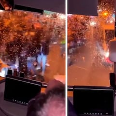 El punto de vista que faltaba y el que más asusta: el bus del Atleti por dentro con el Cholo gritando