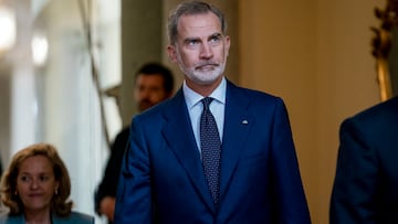 El Rey Felipe VI recibe en audiencia a los ministros de Economía y Finanzas de América Latina y el Caribe, en el Palacio Real de El Pardo, a 13 de septiembre de 2023, en Madrid (España). Los ministros de Economía y Finanzas de América Latina y el Caribe visitan España para asistir a la CLXXIX Reunión del Directorio del Banco de Desarrollo de América Latina (CAF), encargado de establecer las políticas de la CAF, nombrar al Presidente Ejecutivo, aprobar las operaciones crediticias, el presupuesto anual de gastos, y el otorgamiento de garantías o inversiones, entre otras.
13 SEPTIEMBRE 2023;REY;ECONOMÍA;FINANZAS;AMÉRICA;LATINA;CARIBE;CAF;DIRECTORIO;REUNIÓN
A. Pérez Meca / Europa Press
13/09/2023