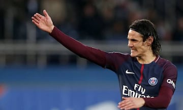 Paris Saint Germain striker Edinson Cavani