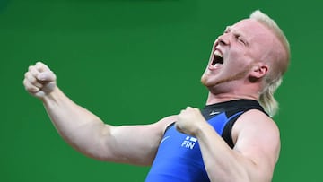 Excited, Finland's Milko Olavi Tokola.