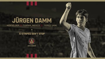 El atacante dejó Tigres para convertirse en futbolista del Atlanta United. En lo que va de la temporada de la MLS, Damm ha participado en cinco partidos.