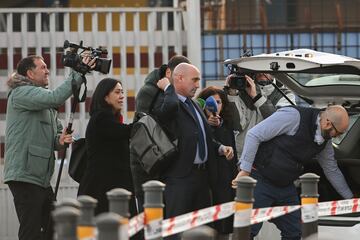 El expresidente de la Federacin de Ftbol Luis Rubiales a su llegada a la Audiencia Nacional en San Fernando de Henares.