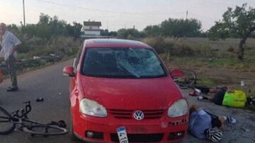 Un conductor de 67 años arrolla a ocho ciclistas en Lorca