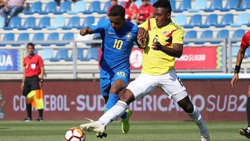 Brasil - Colombia: Horarios, cómo y dónde ver el partido del hexagonal del Sudamericano Sub 20 en el estadio El Teniente a las 3:30 p.m. hora Colombia