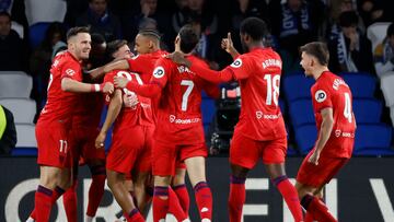 Uno de los goles del Sevilla en San Sebastián.