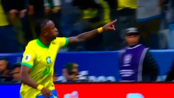 Marcó y no dudo un segundo: vean lo que hizo Vinicius inmediatamente tras marcar con Brasil