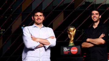 Casillas y Kak¨¢ presentan en Dub¨¢i la gira de la Copa Mundial
