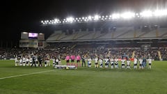 Formación de los equipos del Rayo Vallecano y Atlético de Madrid.