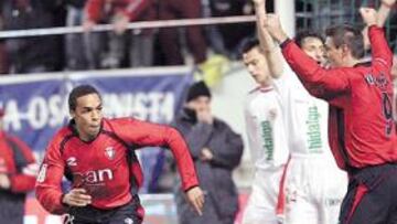 <b>PRIMER GOL. </b>El tanto de Valdo sirvió a los osasunistas para darle la vuelta a la eliminatoria. Después marcarían Cuéllar y Muñoz, y Makukula.