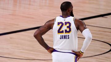 LeBron James, durante un partido de la NBA de Los Angeles Lakers