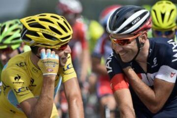 Vincenzo Nibali y Martin Elmiger.