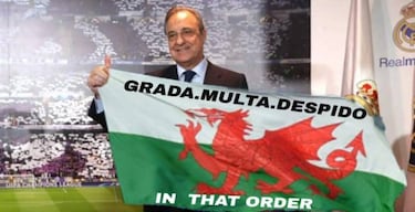 La bandera de Bale se hace viral: "Fuenla. Orgullo. Humildad"