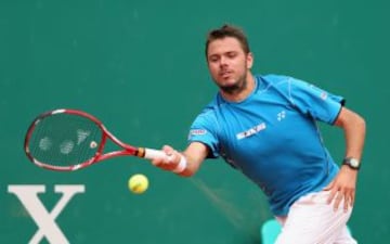Stanislas Wawrinka durante el partido contra el francés Tsonga