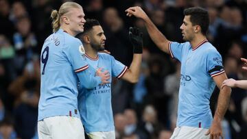 Haaland, Mahrez y Rodri.