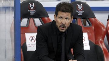 Simeone, durante la Supercopa de Espa&ntilde;a.
 