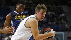 Luka Doncic, base del Real Madrid, durante el partido contra el UCAM Murcia.