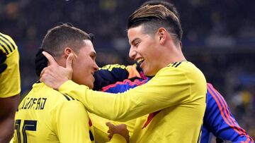 James Rodrìguez y Juan Fernando Quintero, jugadores de Selección Colombia