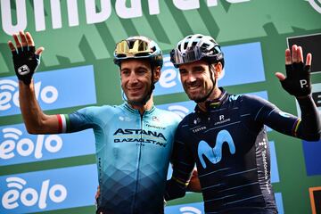 Vincenzo Nibali y Alejandro Valverde.