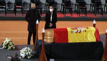 Pista central de la Caja M¨¢gica donde se ha dado el ¨²ltimo adi¨®s a la leyenda del tenis espa?ol.