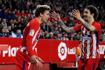 El delantero francés y el lateral croata son piezas clave en el equipo del Cholo Simeone. 