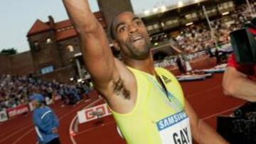 <b>VERDUGO DE BOLT. </b>Tyson Gay, tras vencer en Estocolmo.