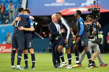 Los franceses celebraron el pase a la final del Mundial.