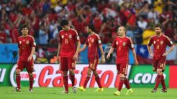 Los jugadores de la Selecci&oacute;n, desolados.