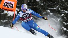 Italy&#039;s Dominik Paris competes in the FIS Alpine World Cup Men Downhill in Bormio, Italian Alps on December 28, 2017. 
 Dominik Paris won the race. / AFP PHOTO / Tiziana FABI