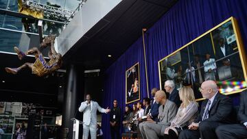 LOS ANGELES, CA - MARCH 24: Former Los Angeles Lakers player Shaquille O'Neal speaks after unveiling of his statue at Staples Center March 24, 2017, in Los Angeles, California. NOTE TO USER: User expressly acknowledges and agrees that, by downloading and or using this photograph, User is consenting to the terms and conditions of the Getty Images License Agreement. Kevork Djansezian/Getty Images/AFP
== FOR NEWSPAPERS, INTERNET, TELCOS & TELEVISION USE ONLY ==