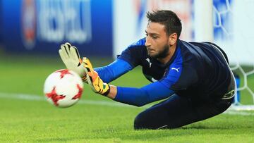 Donnarumma, con la selecci&oacute;n Sub-21 italiana en la Eurocopa de Polonia.