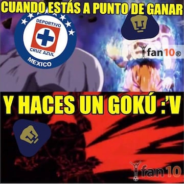 Pumas, víctima de los memes tras empatar con Cruz Azul