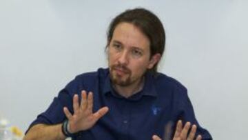 Pablo Iglesias, en su visita al Diario AS.