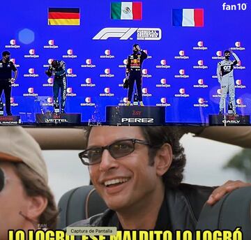 Los memes aceleraron con el triunfo de 'Checo' Pérez en F1