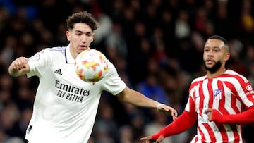 Mario Martín, ante Memphis, debutó de manera oficial con el Real Madrid.