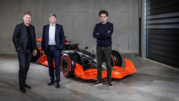 Döllner, CEO de Audi AG; Rittersberger, miembro de la junta directiva de Audi y Sauber; y Binotto, jefe del proyecto de F1.