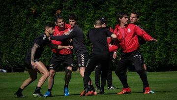 Entrenamiento del Racing de Santander.