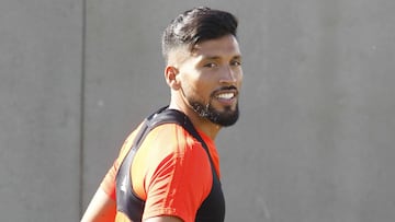 Garay con el Valencia. 