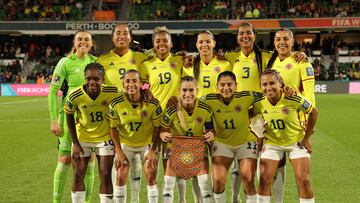 Formación titular de Colombia en el último partido de la fase de grupos del Mundial. (Mundial de Fútbol, Marruecos) EFE/EPA/RICHARD WAINWRIGHT EDITORIAL USE ONLY AUSTRALIA AND NEW ZEALAND OUT