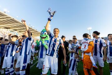 Los jugadores del Leganés celebran el ascenso a Primera División.