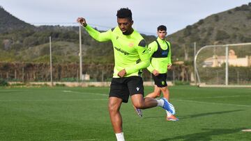 Pepín Machín se ejercitó este miércoles con el FC Cartagena.