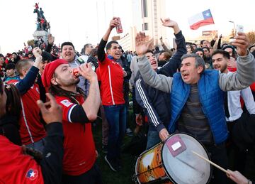 Los festejos en Chile por el paso de su Selección a la final