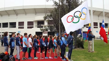 Santiago 28 septiembre 2017
 Ceremonia de las Banderas e himnos de los 14 pa&Atilde;&shy;ses. Asisten: Presidente de la Organizaci&Atilde;&sup3;n Deportiva Suramericana, Camilo P&Atilde;&copy;rez; el Director Ejecutivo de la Corporaci&Atilde;&sup3;n II Juegos Suramericanos de la Juventud Santiago 2017, Michael Black,  los jefes de delegaciones, miembros de ODESUR y Alcalde de la Comuna de &Atilde;u&Atilde;&plusmn;oa, Andr&Atilde;&copy;s Zahri.
 Max Montecinos/Photosport