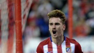 Griezmann celebra un gol con el Atlético de Madrid.