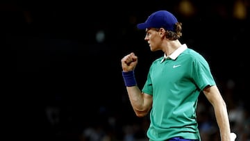 Jannik Sinner, contra Andrey Rublev en Roland Garros.