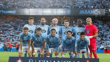 Formación inicial del Celta contra el Betis en la 3ª jornada de LaLiga EA Sports.