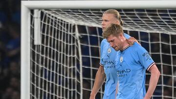 Kevin De Bruyne, de la Selección de Bélgica, volvió a abandonar una final de Champions League con el Manchester City; al igual que contra Chelsea en 2021.